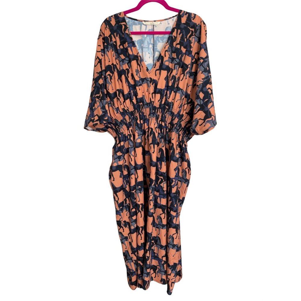 Wayward Fancies Women's Horse Printed V Cut Dress Size 3X